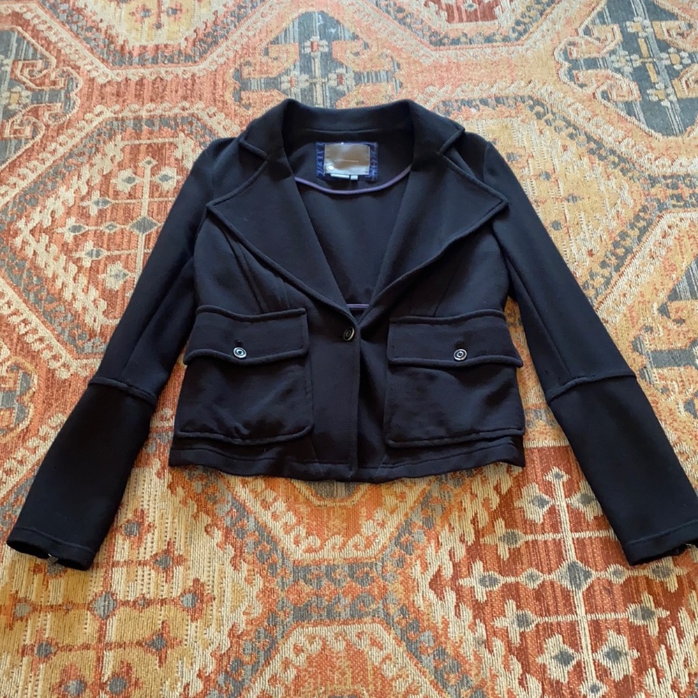 Anthropologie stretchy black blazer, like new!